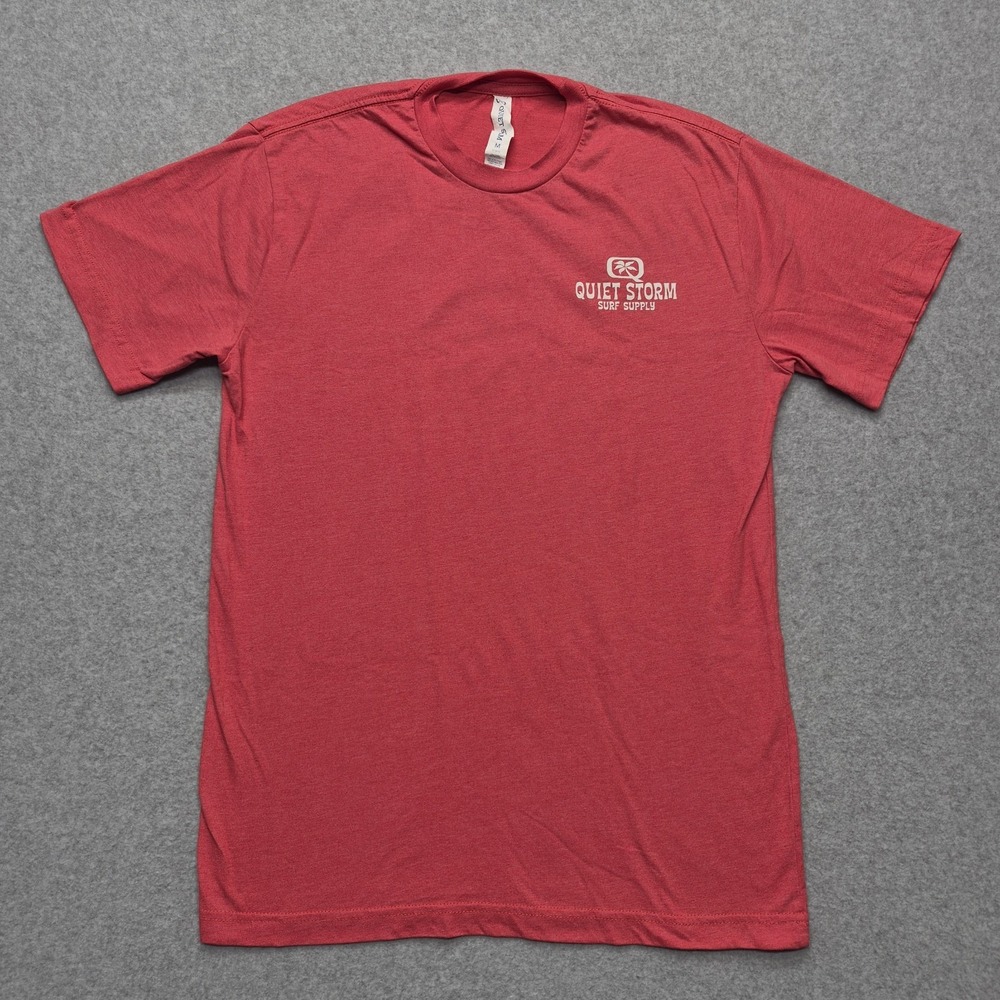 Quiet Storm T-Shirt Mens M Red Heathered Ocean Graphic Logo Surf Supply - Picture 1 of 16